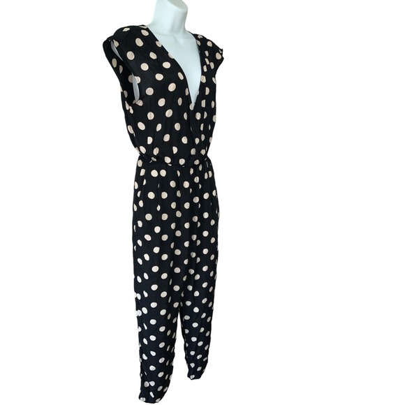 Anthropologie Corey Lynn Calter Wrapped Jumpsuit Polka Dot  Sz Small - Picture 2 of 5